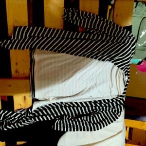 White and black over shirt with inbuilt shirt size medium